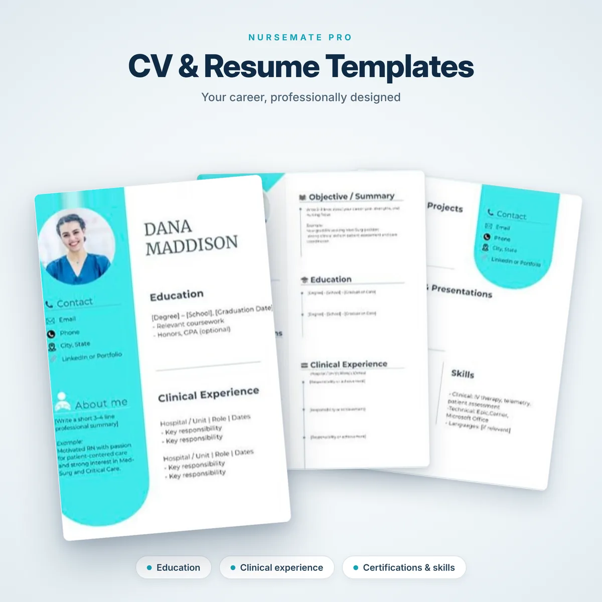 Nursing CV and resume templates